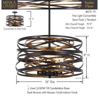 A thumbnail of the Minka Lavery 4675 Dimensions