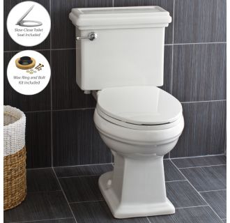 Two-Piece High Efficiency Toilet with Elongated Chair Height Bowl (Includes Slow-Close Seat and Wax Ring)