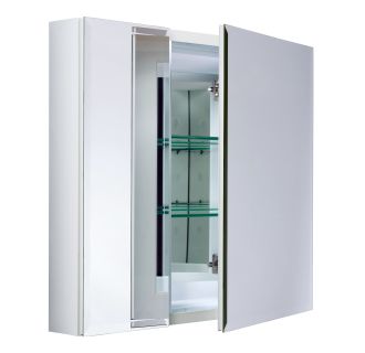 Dual Mount 26" X 30" Beveled Double Door Medicine Cabinet (Surface or Recessed Mounting)