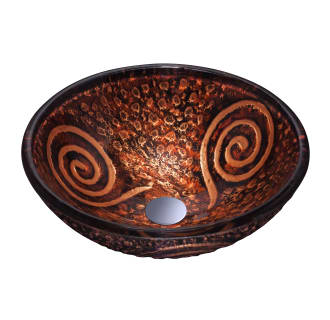 17" Tempered Glass Vessel Bathroom Sink