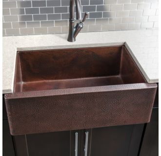 33" Single Basin Copper Farmhouse Kitchen Sink
