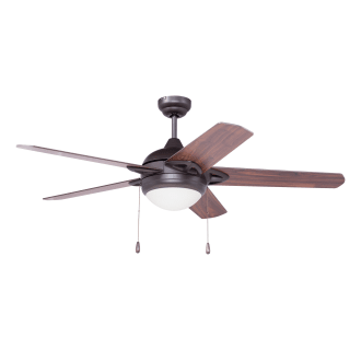 52" Indoor Ceiling Fan - Includes 5 MDF Blades, Light Kit and Bulbs