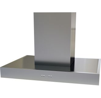 600 CFM 36 Inch Wide Stainless Steel Dual Halogen Light Island Range Hood with LED Electronic 3 Speed Controls
