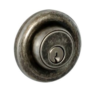 Single Cylinder Deadbolt with Traditional Round Rose from the Mincio Collection