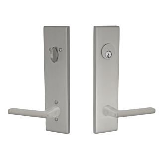 Antares Solid Brass Single Cylinder Keyed Entry Door Lever Set with Metro Plate