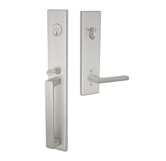Manhattan Solid Brass Full Plate Single Cylinder Keyed Entry Handleset with Antares Lever