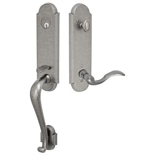 Avondale Solid Brass One Piece Single Cylinder Keyed Entry Handleset with Scopa Lever