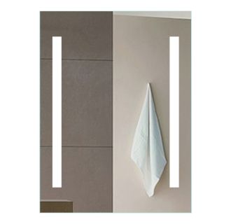 20" W x 26" H Rectangular Frameless Wall Mounted Mirror with LED Lighting