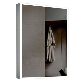 24" W x 32" H Rectangular Frameless Wall Mounted Mirror with LED Lighting