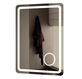 24" W x 32" H Rectangular Frameless Wall Mounted Mirror with LED Lighting