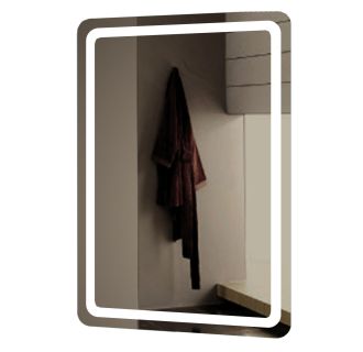 28" W x 32" H Rectangular Frameless Wall Mounted Mirror with LED Lighting