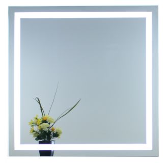32" W x 32" H Square Frameless Wall Mounted Mirror with LED Lighting