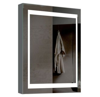 20" W x 26" H Rectangular Frameless Wall Mounted Medicine Cabinet with LED Lighting