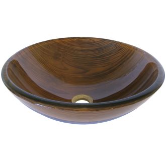 Circular 16-1/2" Tempered Glass Vessel Bathroom Sink