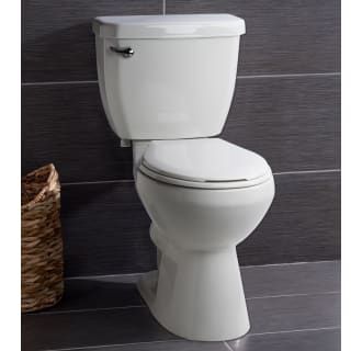Two-Piece High Efficiency Toilet with Round-Front Chair Height Bowl (Includes Seat and Wax Ring)