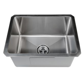 20" Undermount Single Basin Stainless Steel Bar Sink - Drain Assembly, Basin Rack and Maintenance Kit Included