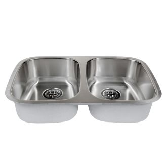 29-1/8" Undermount Double Basin Stainless Steel Kitchen Sink with 50/50 Split - Drain Assemblies, Basin Racks and Maintenance Kit Included