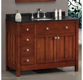 42" Free Standing Vanity Set with Cabinet, Granite Vanity Top, Undermounted Sink and Widespread Faucet Holes