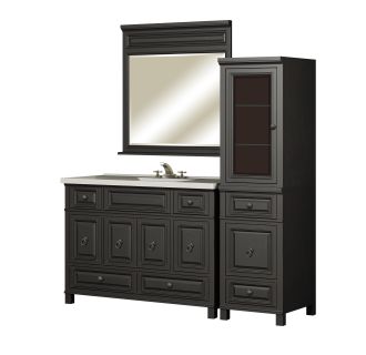 Barton Hill 48" Vanity Package - Cabinet, Stone Top, Linen Cabinet, and Mirror