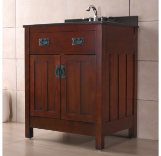 28" Free Standing Vanity Set with Cabinet, Granite Vanity Top, Undermounted Sink and Centerset Faucet Holes