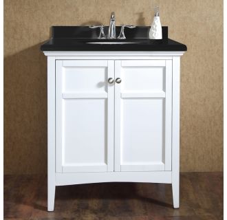 30" Free Standing Vanity Set with Cabinet, Granite Vanity Top, Undermounted Sink and Centerset Faucet Holes