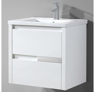 23-3/5" Wall Mounted or Freestanding Vanity Set with Cabinet, Acrylic Vanity Top, Integrated Sink and Single Faucet Hole