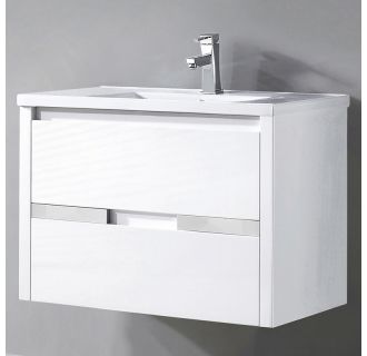 32-3/10" Wall Mounted Vanity Set with Cabinet, Acrylic Vanity Top, Integrated Sink and Single Faucet Hole