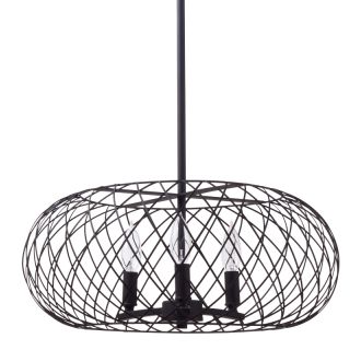 3-Light Full-Sized Cage Style Pendant