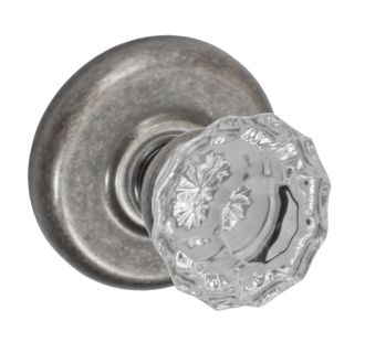 Pettine Solid Brass Glass Privacy Door Knob Set
