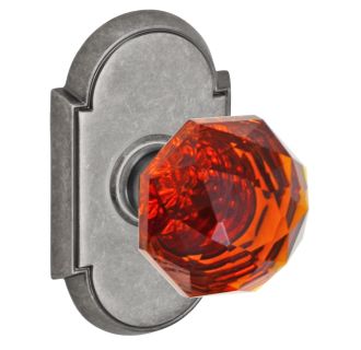 Spettro Diamante Solid Brass Glass Privacy Door Knob Set