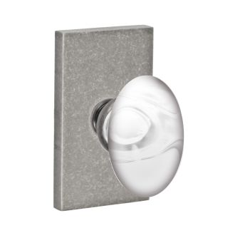Glass Ellisse Solid Brass Privacy Door Knob Set
