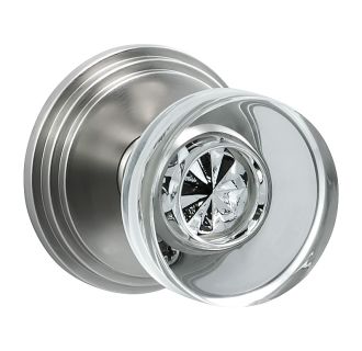 Glass Tondo Solid Brass Privacy Door Knob Set
