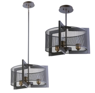 18" 3 Light Drum Pendant or Semi Flush Ceiling Light
