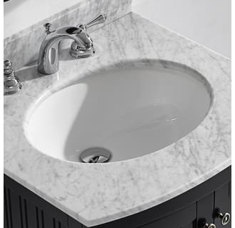 17-3/8" Undermount Bathroom Sink with Overflow (Mounting Clips Included)