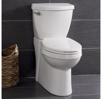 Two-Piece High Efficiency Toilet with Elongated Chair Height Bowl and Skirted Trapway (Includes Slow-Close Seat and Wax Ring)