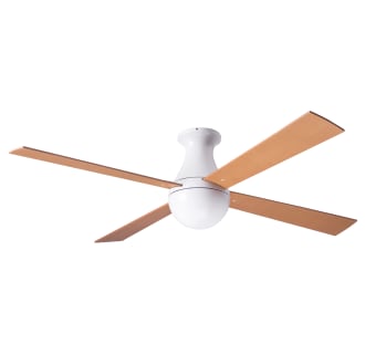 A thumbnail of the Modern Fan Co. Ball Flush Gloss White with Maple Blades