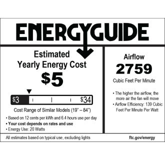 A thumbnail of the Modern Fan Co. Arbor Flush Energy Guide
