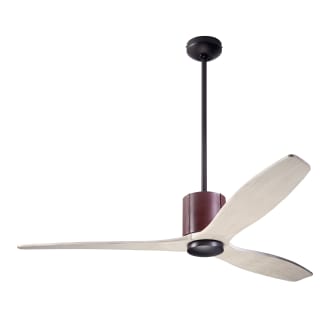 A thumbnail of the Modern Fan Co. LeatherLuxe Dark Bronze finish and Chocolate Leather wrap with Whitewash blades