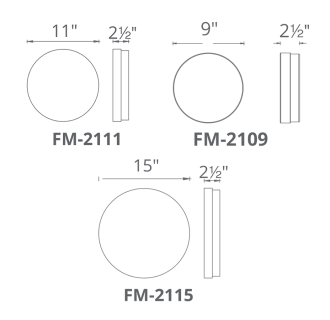 A thumbnail of the Modern Forms FM-2111 Line Drawing