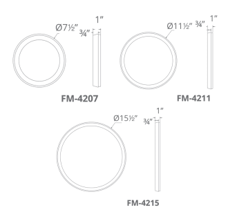 A thumbnail of the Modern Forms FM-4211 Modern Forms-FM-4211-Line Drawing