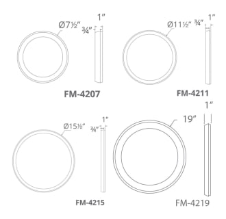 A thumbnail of the Modern Forms FM-4215-30 Line Drawing