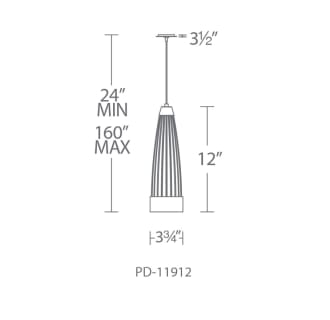 A thumbnail of the Modern Forms PD-11912-T24 Line Drawing