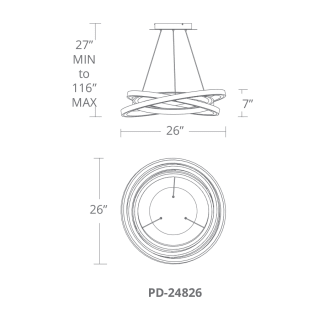 A thumbnail of the Modern Forms PD-24826 Modern Forms-PD-24826-Line Drawing