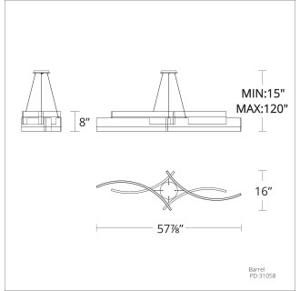 A thumbnail of the Modern Forms PD-31058 Line Drawing