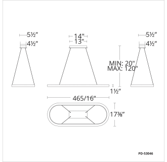 A thumbnail of the Modern Forms PD-53046 Line Drawing