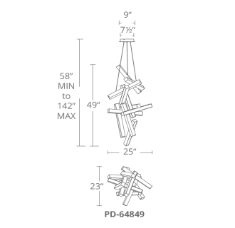 A thumbnail of the Modern Forms PD-64849 Modern Forms-PD-64849-Line Drawing
