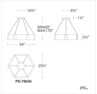 A thumbnail of the Modern Forms PD-76034 Line Drawing
