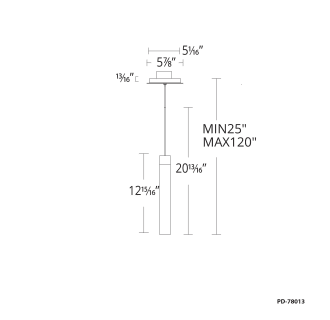 A thumbnail of the Modern Forms PD-78013-T24 Line Drawing