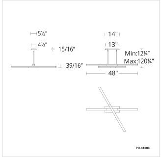 A thumbnail of the Modern Forms PD-81004 Line Drawing