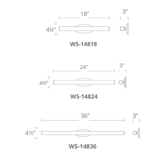 A thumbnail of the Modern Forms WS-14824 Modern Forms-WS-14824-Line Drawing